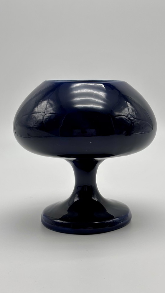 Thulin Earthenware - Cobalt Blue Art Deco Vase Nr.1532 – Faïenceries de Thulin, Ceramic (photo 6 of 13)