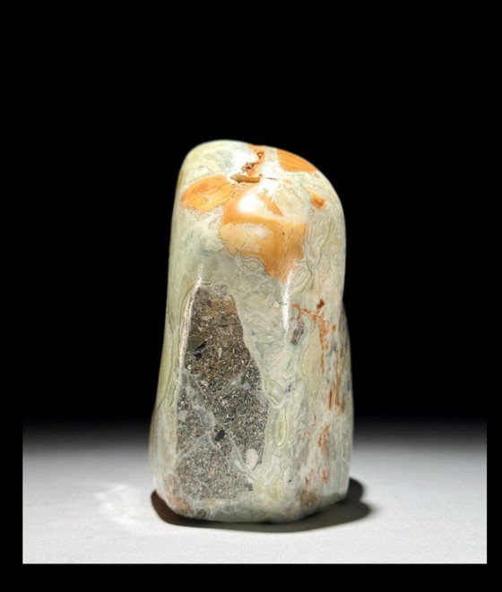 Image 1 of Natuursteen ornament op voet & Natuursteen unieke vorm (Duo)