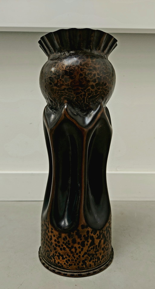 Metal Vase Made From Garnet