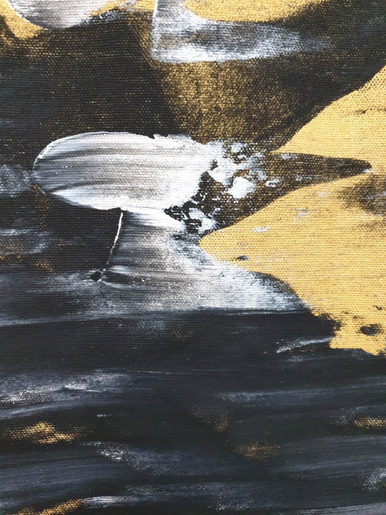Jürgen Angeler - Gouden Barrière, Schilderijen & Tekeningen, Canvas, Zwart, Abstract (foto 5 van 14)