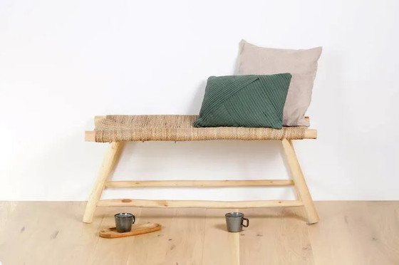Panca marocchina artigianale in legno e corda 100x40x40cm – Panche (photo 6 of 9)