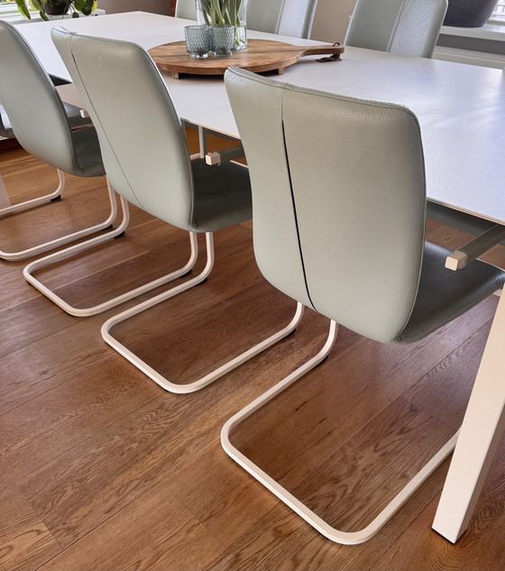 Image 1 of 10 sedie da pranzo in pelle Bert Plantagie