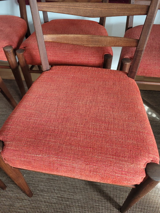 Set of 6 vintage Pastoe ST09 Dining chairs – Cees Braakman – Textile, Wood (photo 6 of 6)
