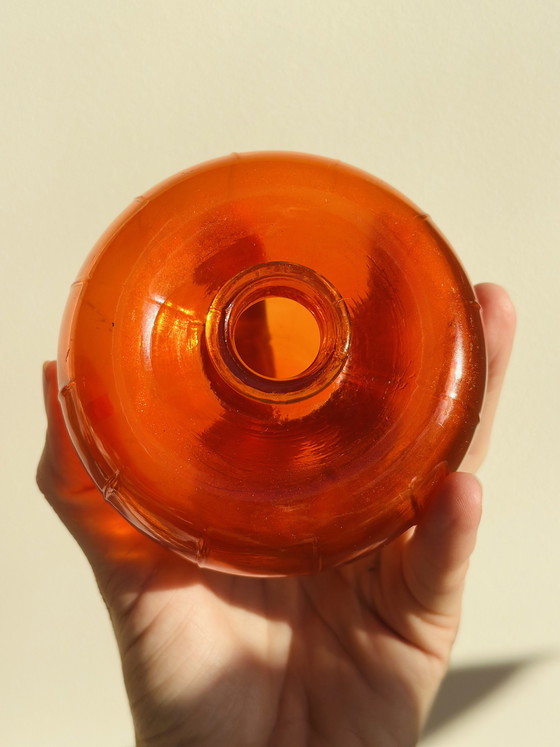 Image 1 of A.D. Copier orange pressed glass vase – Leerdam Glass Factory, ca. 1945 | iconic model