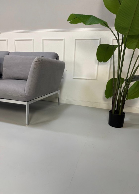 Image 1 of Brühl Roro Designer Stoff Grau Sofa Schlafsofa Liege Daybed