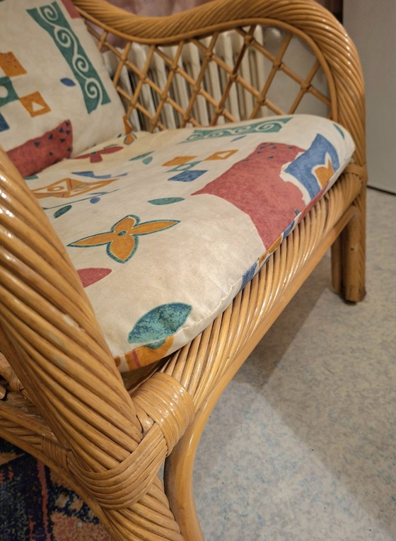 Poltrona vintage in rattan "Model 1" (Anni '70/'80) – Boho / Retrò – Poltrone, Tessile (photo 4 of 6)