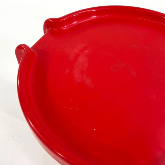 Image 1 of Table d'appoint rouge de Giotto Stoppino pour Kartell, années 1970