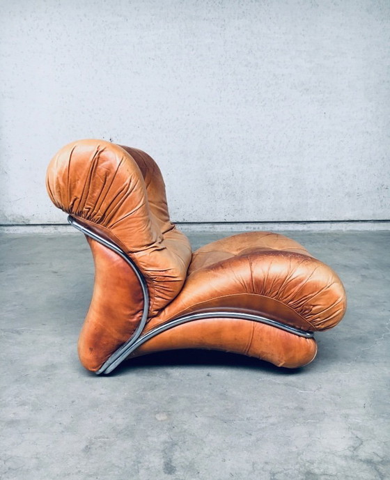 Image 1 of Midcentury Modern Italian Design 'COROLLA' Leather Sectional Sofa by I.P.E. Italy 1970's