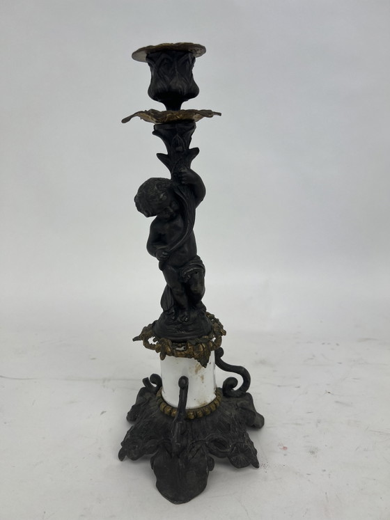 Image 1 of Juego de candelabros rococó antiguos, ca. 1900
