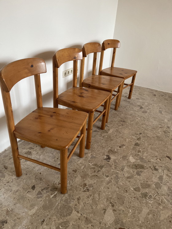 Image 1 of Originele Rainer Daumiller stoelen gemaakt van massief grenenhout.