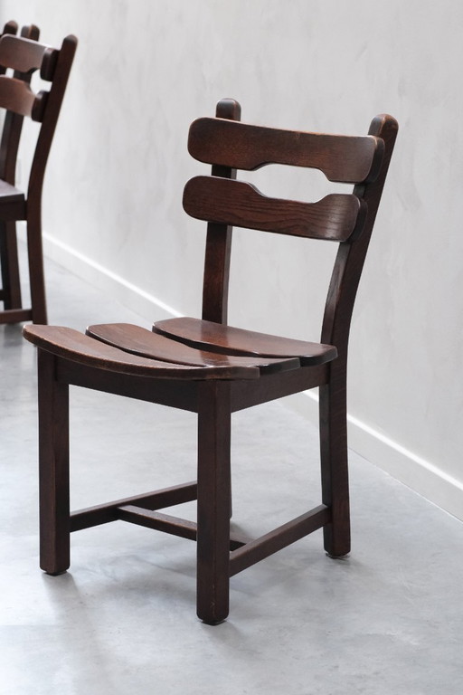 Set di 6 sedie da pranzo brutaliste