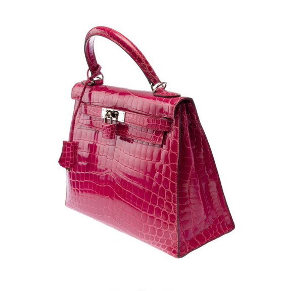 Image 1 of Sac HERMES Kelly 28 en Cuirs exotiques Rose - 103511