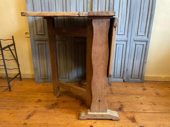 Image 1 of Mesa de cata de vinos Mesa plegable francesa del siglo XIX