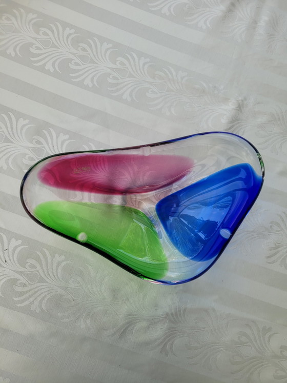 Image 1 of Original F&M Ballerina Murano Sommerso Bowl 32 x 20 cm