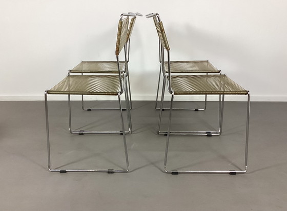 Image 1 of 4 vintage Giandomenico Belotti spaghetti stoelen Alias