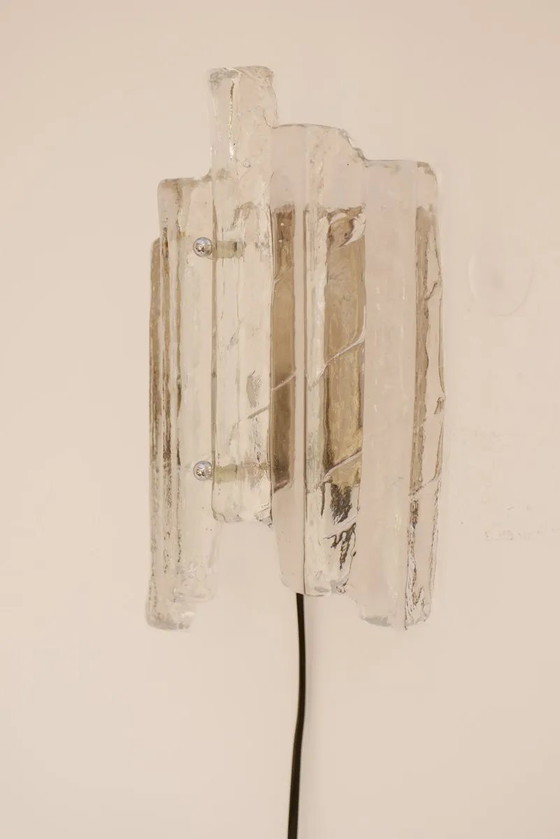 Image 1 of Deutsche Wandleuchte aus Glas von Fischer Leuchten, 1970er Jahre