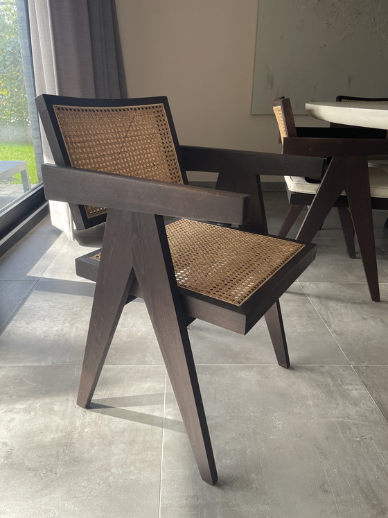 Image 1 of 6 Pierre Jeanneret Inspired Dining Chairs