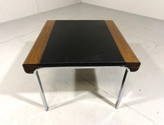 Image 1 of Table d'appoint en cuir Hans Eichenberger, table basse, Girsberger, Suisse