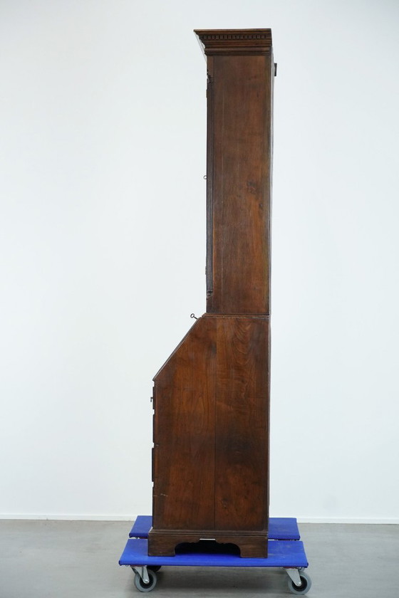 Image 1 of Antiek Engels 18e-eeuws bureau/secretaire met opstand/boekenkast
