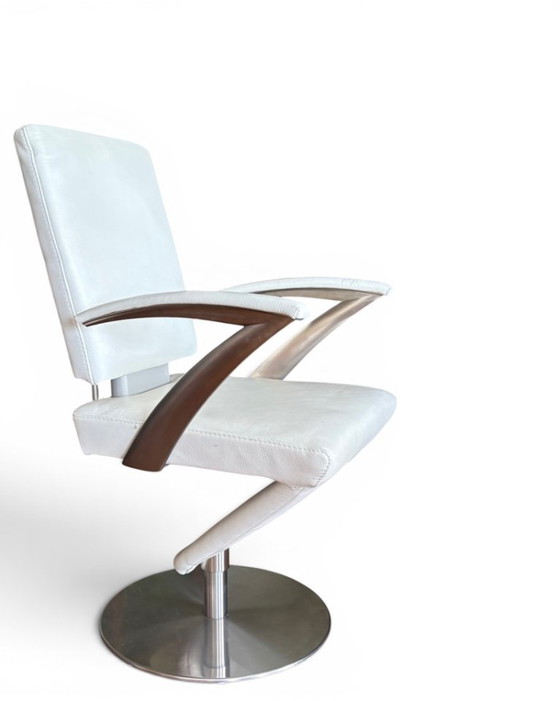 Image 1 of Juego de 3 sillas de comedor de cuero