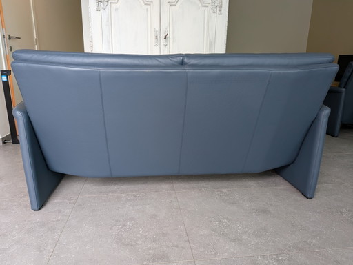 Divano di design Leolux Antipode - Pelle blu scuro - Condizioni eccellenti