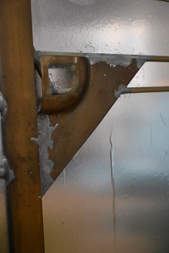 Image 1 of Large mirror with facet-cut glass, octagonal