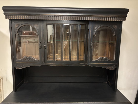 Vintage Buffet Cabinet – Sideboard cabinet, Glass, Wood (photo 5 of 10)