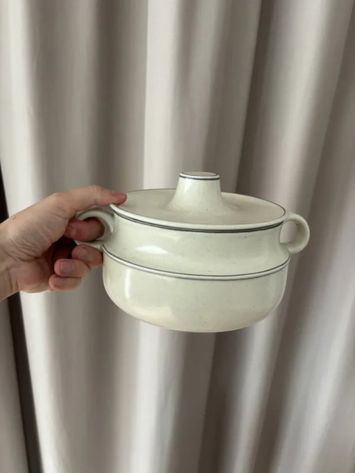 Vintage skandinavische Terrine BIRKA Sweden aus glasiertem Steinzeug – servies, Ceramic (photo 2 of 7)