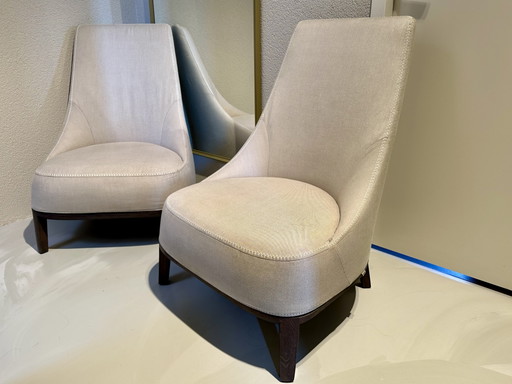 Ensemble Maxalto Febo en lilas très clair par Antonio Citterio – fauteuils, Wood, Textile (photo 2 of 15)