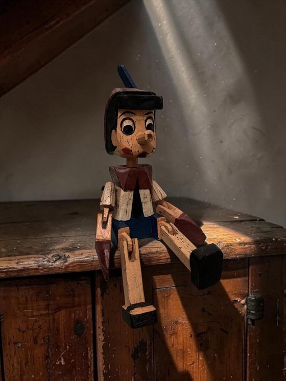 Handgemachter Holz-Pinocchio – 30 cm – Dekorative Objekte (photo 4 of 5)