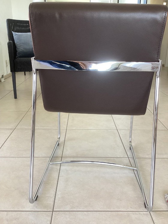 Image 1 of 4x Chaise de salle à manger Leolux Orchid en 2 couleurs de cuir