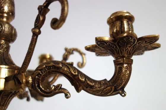 Image 1 of Pair of ormolu cherub candlesticks circa 1900