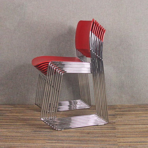 8x HOWE 40-4 Chaise de cantine empilable