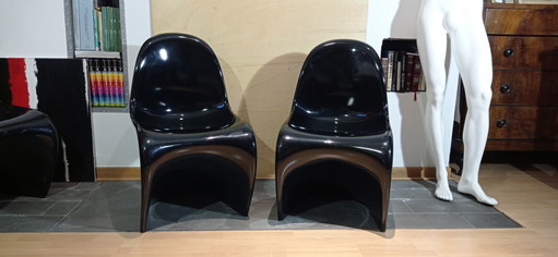 2x Vitra Stoel Classic S van Verner Panton