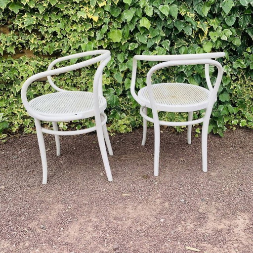 Antique pair of Salvatore Leone Italian chairs