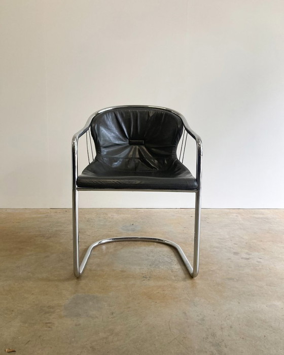 Image 1 of Vintage Gastone Rinaldi voor Fasem buisframe stoel