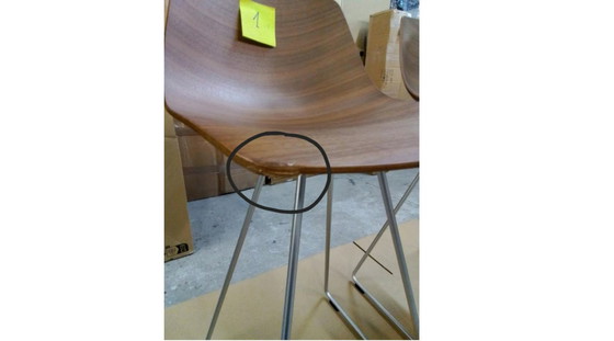 Image 1 of Sgabello da bar Lapalma Miunn con base a slitta - 65 cm (espositore)