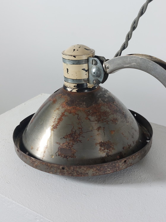 Image 1 of Vintage schaarlamp, werkplaatslamp, wandlamp, metaal