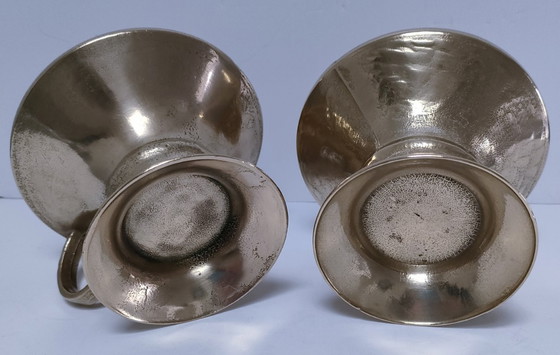 Image 1 of coppia di candelabri vintage in ottone massiccio