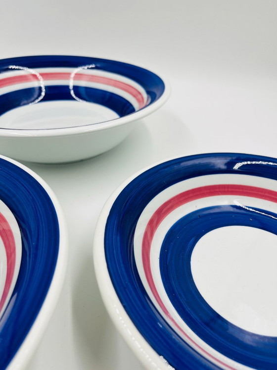 Set di 3 piatti fondi in maiolica dall'Italia FCI, Stoviglie, Ceramica, Rosso (foto 9 di 11)