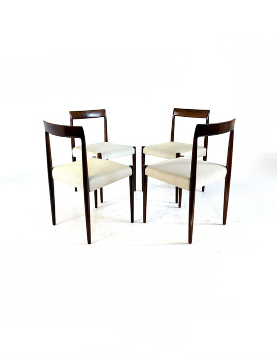 Image 1 of Set van 4 vintage eetkamerstoelen, Lübke ‘60