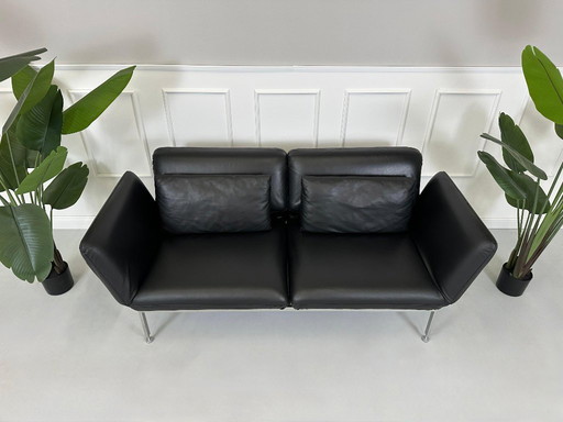 Brühl Roro Designer Black Sofa Couch Sleeping function Lounger