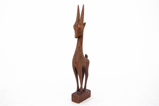 Image 1 of Figurine de chèvre en teck, Danemark, années 1960