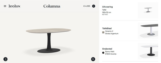 Image 1 of DISEÑO Mesa de comedor Leolux Columna