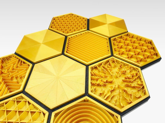 Image 1 of Miel doré - ensemble de 3 tableaux muraux