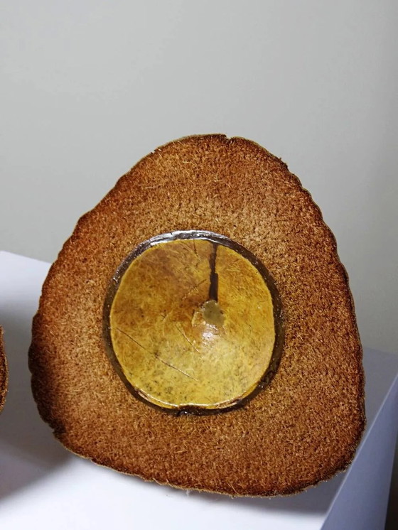 Scatola curiosa vintage anni '50-'60, secchiello per ghiaccio in cocco naturalizzato., Accessori da tavola (foto 13 di 14)