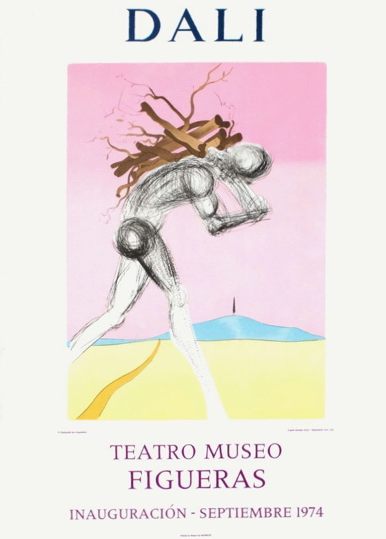 Image 1 of Salvador DALI Expo 74 - Teatro Museo Figueras Inauguracion 9 cartel original 197
