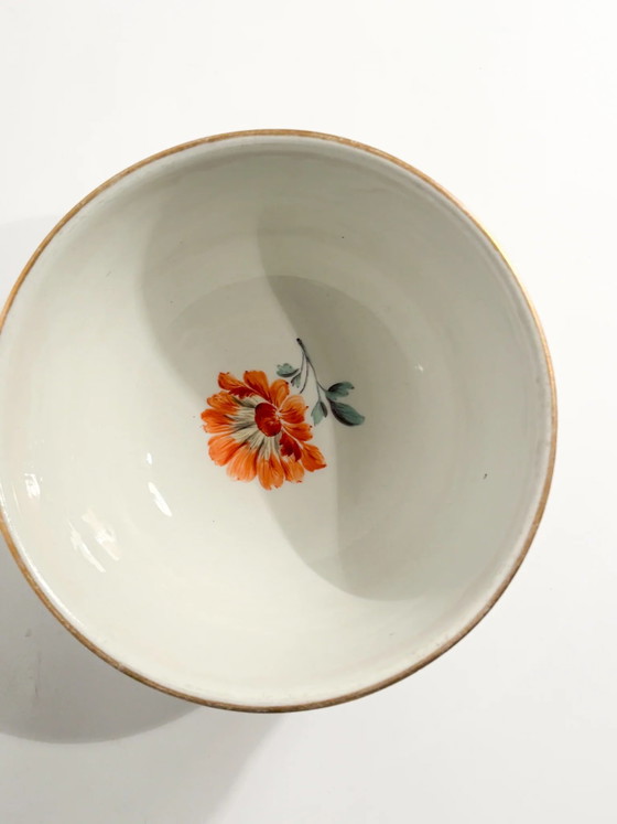 Bol en porcelaine de Meissen peint à la main, orné de fleurs, début du XXe siècle – Objets déco (photo 6 of 7)