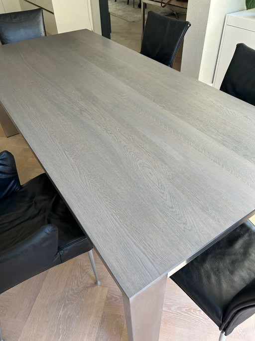 Bordo del tavolo Bert Plantagie – eettafels, Wood, polished steel (photo 2 of 5)