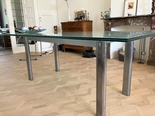 Mesa de comedor de cristal Metaform